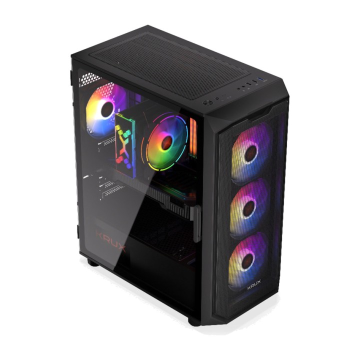 KRUX Semitower PC-kotelo karkaistulla lasilla ORONA-ATX