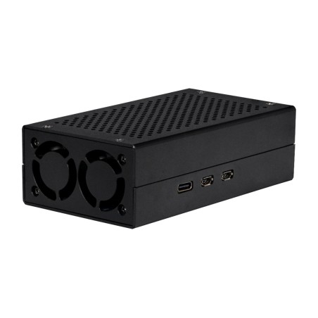 carcasa de aluminio compatible con m.2 hat+ raspberry-pi 5 rb-alucasep5-m2