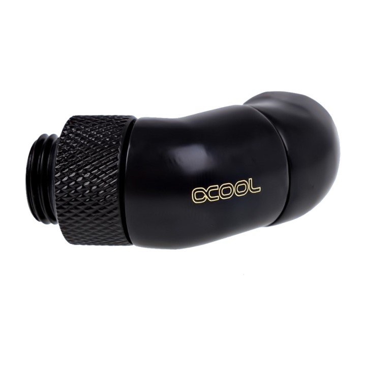 ALPHACOOL Vinkeladapter hane-hona för vätskekylning 45° G1/4