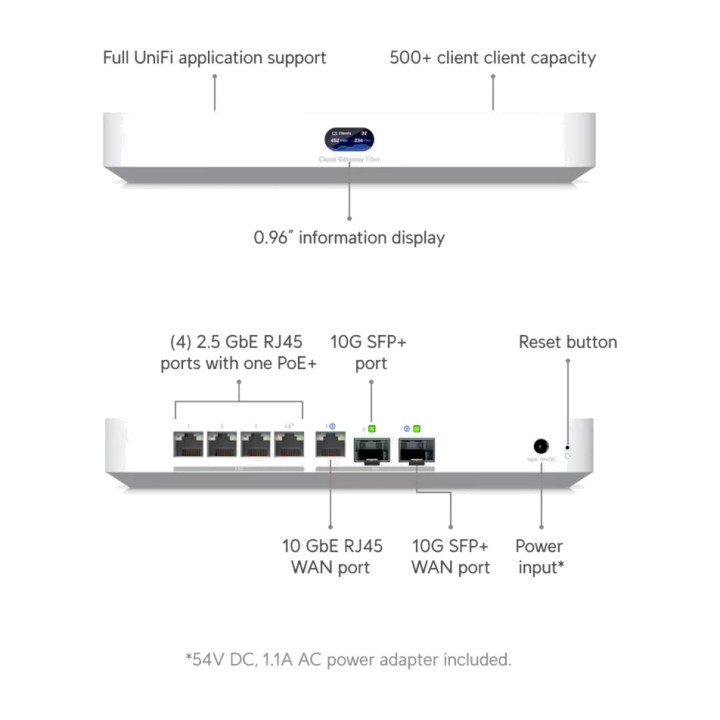 UBIQUITI Fiber network gateway SFP+ 10G UNIFI CLOUD-GATEWAY