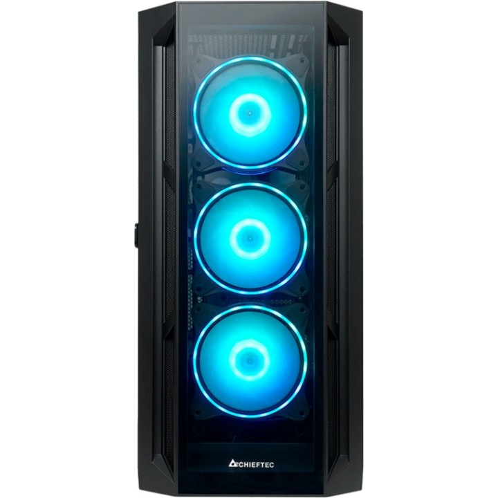 CHIEFTEC Midi-Tower-PC-Gehäuse mit gehärtetem Glas APEX