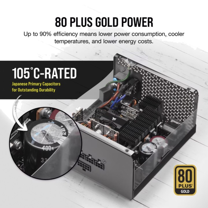 CORSAIR Kunnostettu modulaarinen PC-virtalähde