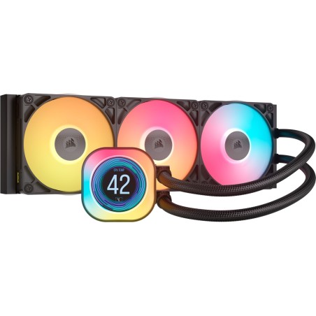 refrigeración líquida aio para cpu icue-link titan 360 rx-rgb-lcd