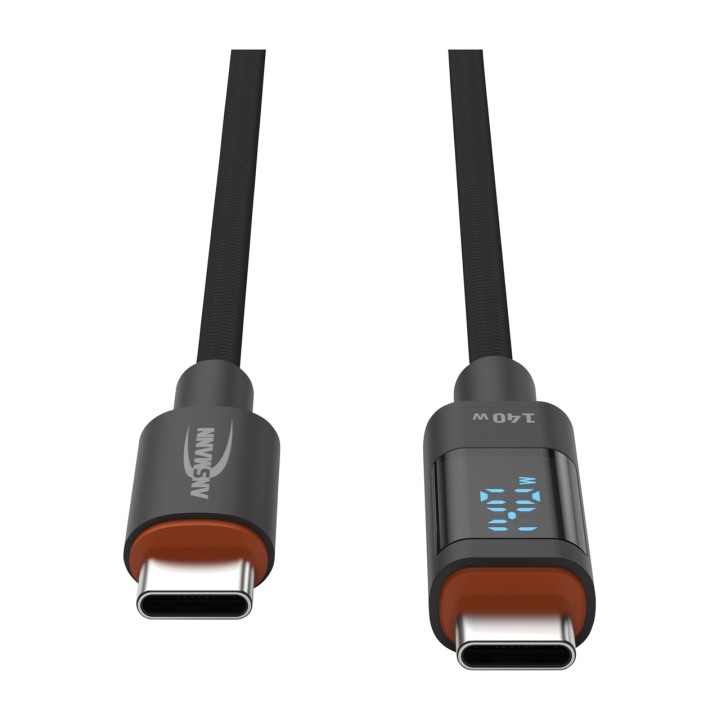 ANSMANN Câble avec gaine textile et connecteurs USB-C aux