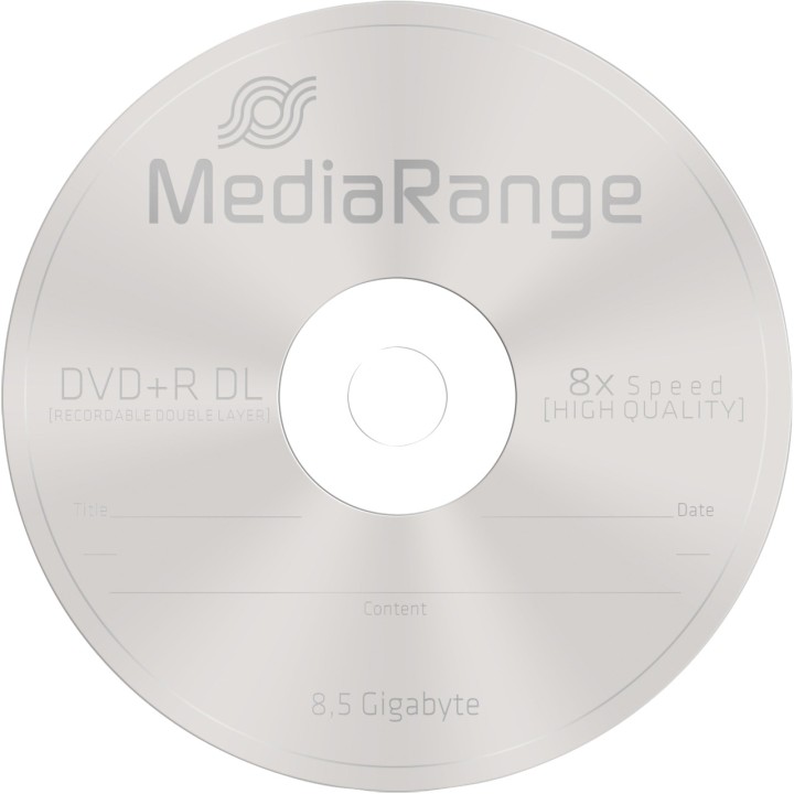 MEDIARANGE Disc gol inscriptibil DVD+R-DL 8,5GB 8X MR465 5