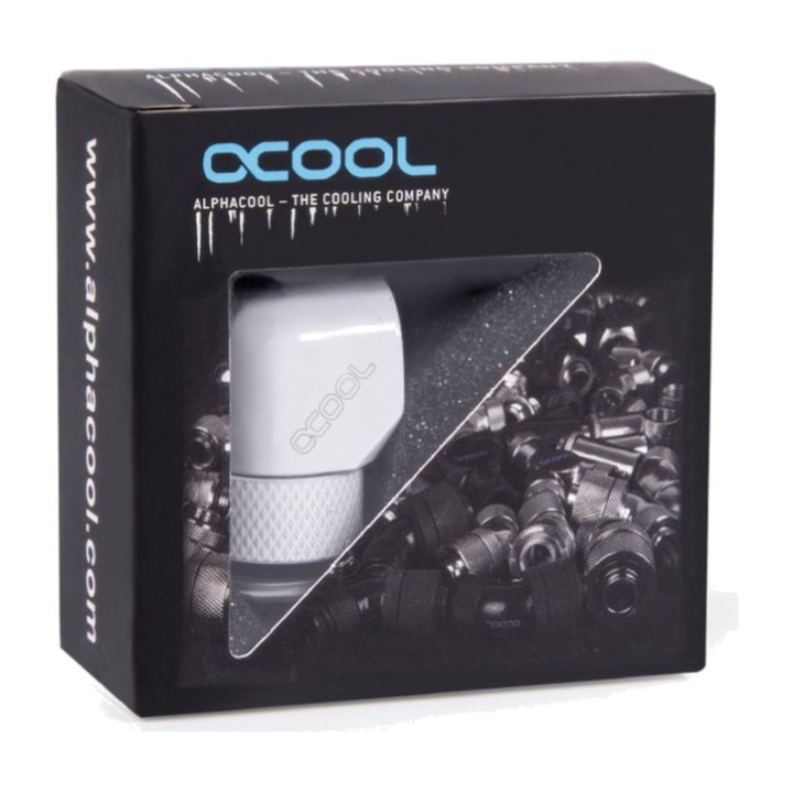 ALPHACOOL Úhlový adaptér samec-samice pro vodní chlazení 90°