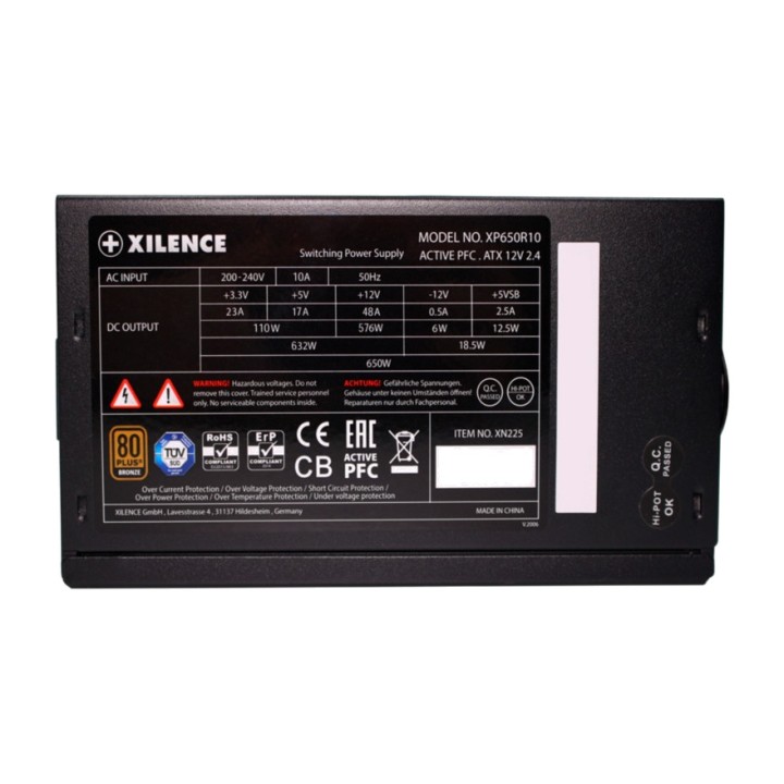 XILENCE Fonte de alimentação para PC GAMING-BRONZE 650W-ATX