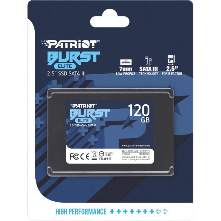 PATRIOT Internal SATA SSD BURST ELITE 2,5" 120GB