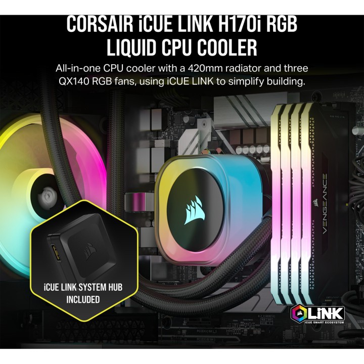 CORSAIR Repasované kapalinové chlazení AIO pro CPU ve stavu
