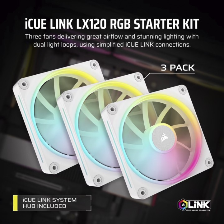 CORSAIR Obnovljen komplet ventilatorjev RGB za ohišje