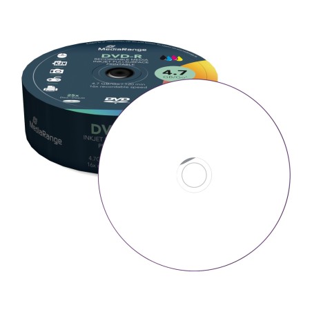 εγγράψιμος εκτυπώσιμος δίσκος dvd-r-4,7gb 16x mr407 25 uds