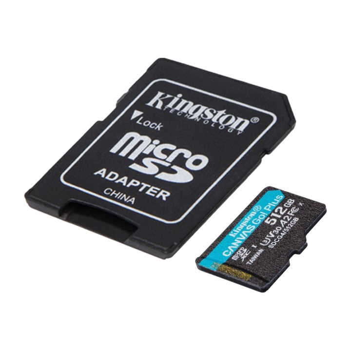KINGSTON microSDXC-minneskort med SD-adapter CANVAS GO PLUS