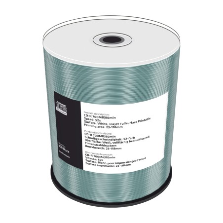 printable blank cd cd-r-700mb 52x 100 uds mr203