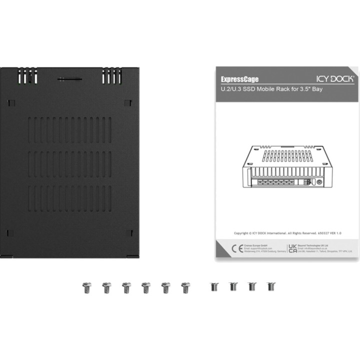 ICY DOCK Udtrækkeligt rack til U.2- og U.3-NVMe-SSD'er i en