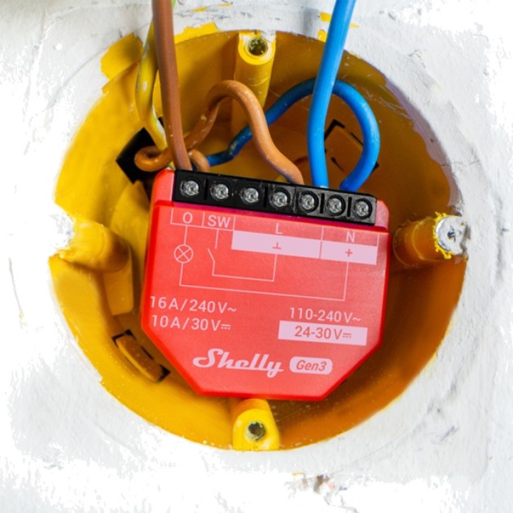 SHELLY Älykäs wifi-rele kulutusmittauksella 1PM GEN3 2 UDS
