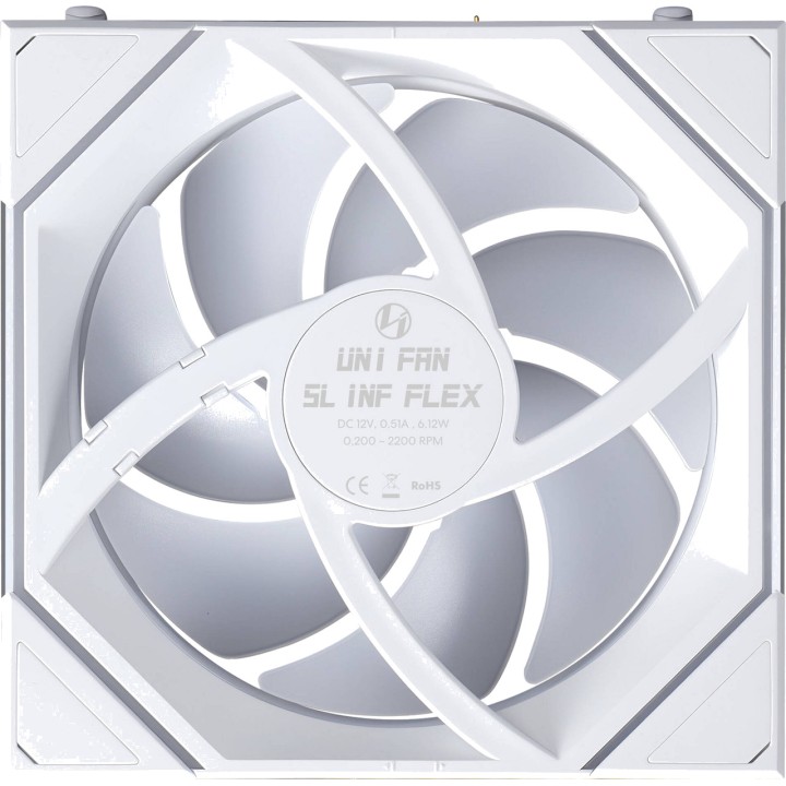 LIAN LI Ventilátor do PC skrinky s obrátenými lopatkami UNI