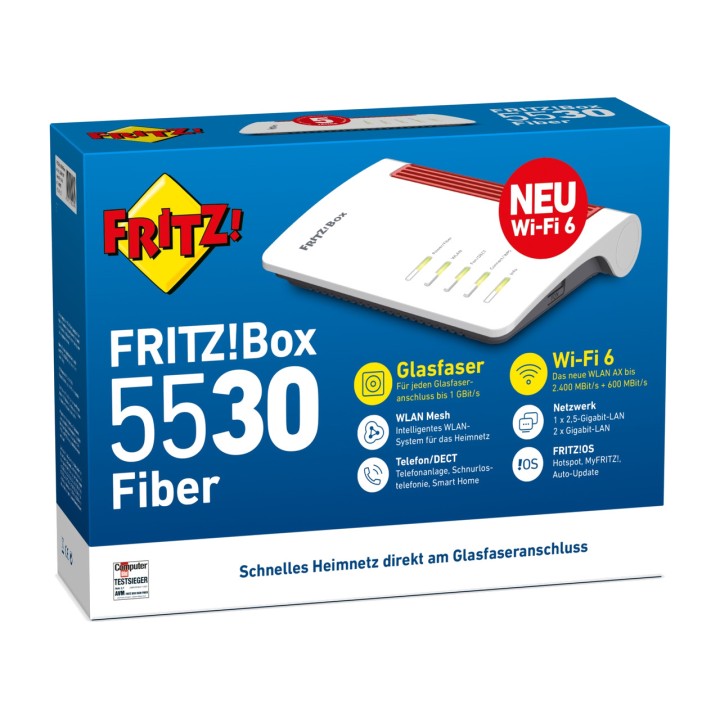 FRITZ Fiberoptisk WiFi 6-router BOX 5530 FIBER 1852808