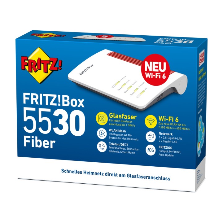 FRITZ Router WiFi 6 cu fibră optică BOX 5530 FIBER 1852808