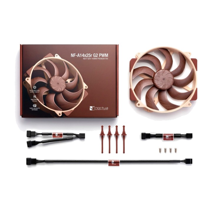 NOCTUA Ventilador de caja de PC NF-A14X25R G2 PWM 140MM 100067145VAR