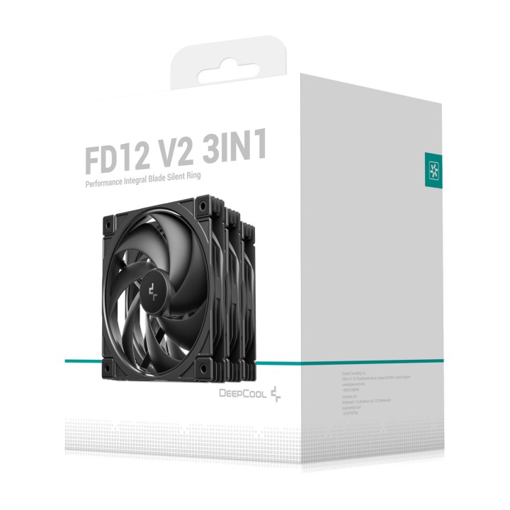 DEEPCOOL Chassifläkt för PC FD12 V2 120MM 3 UDS 100182731