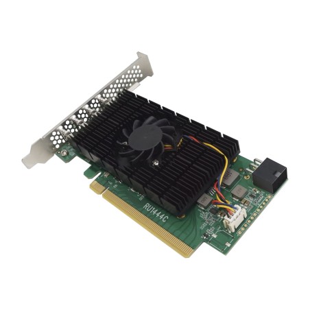 tarjeta controladora usb de 4 puertos tipo c rocketu-1444c-pcie 3.0 x16