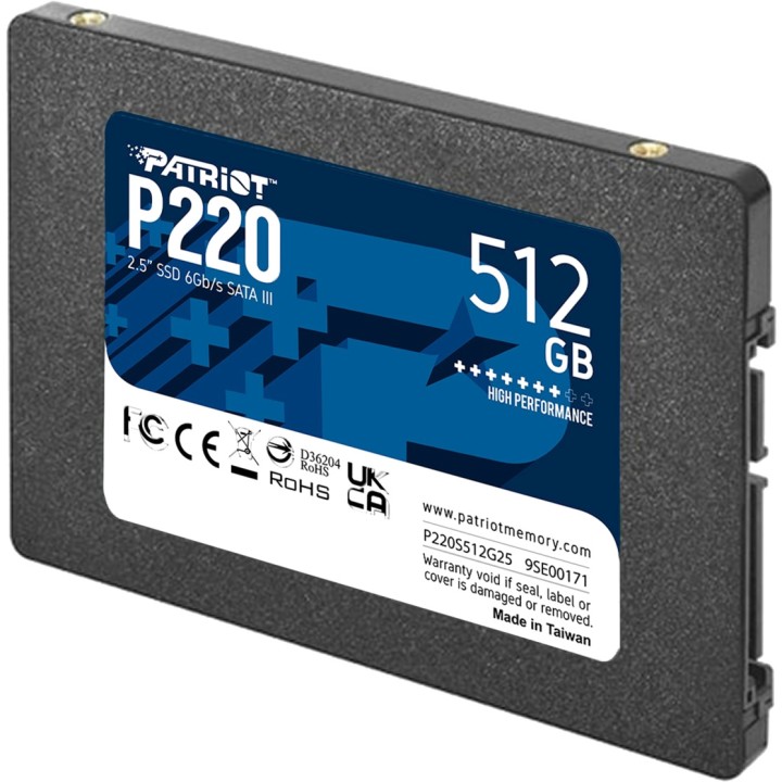 PATRIOT Internal SATA SSD P220 2,5" 512GB P220S512G25