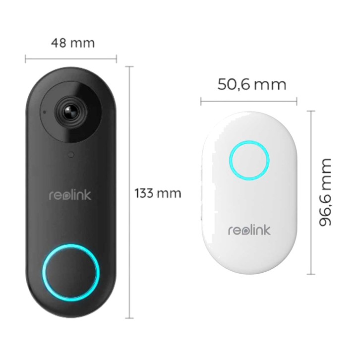 REOLINK WiFi-videodörrklocka D340W 5MP 100052782