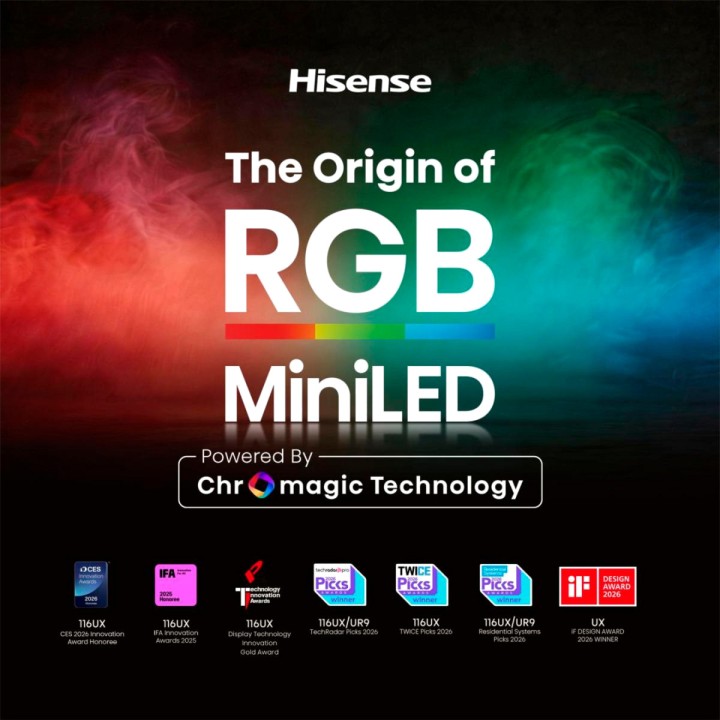 HISENSE Televisor RGB MiniLED 4K 85UR8DS 85" 180HZ 100215458