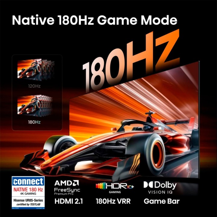 HISENSE RGB Mini-tv LED 4K 85UR8DS 85" 180HZ 100215458