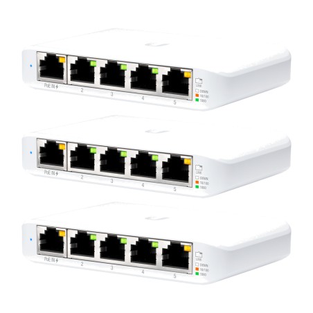 switch gestionable de 5 puertos unifi usw-flex-mini 3 uds