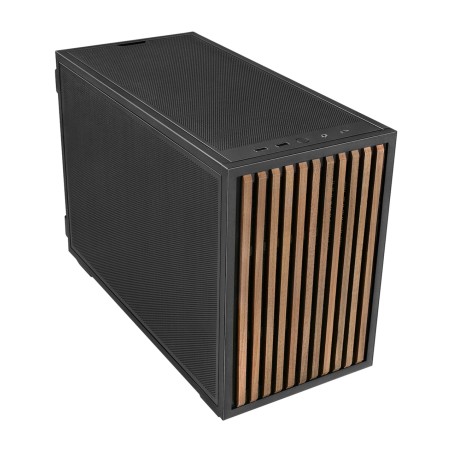 caja de pc minitorre con paneles de madera dan b4 wood micro-atx