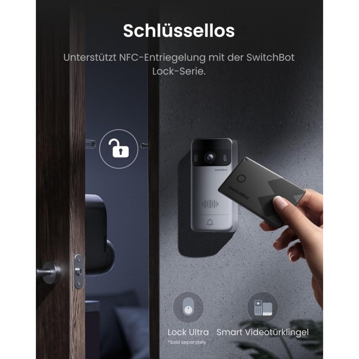 SWITCHBOT Campainha com vídeo Wi-Fi e ecrã interior