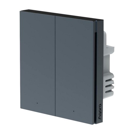 interruptor de pared inteligente de dos teclas con neutro h1 eu ws-euk04-g