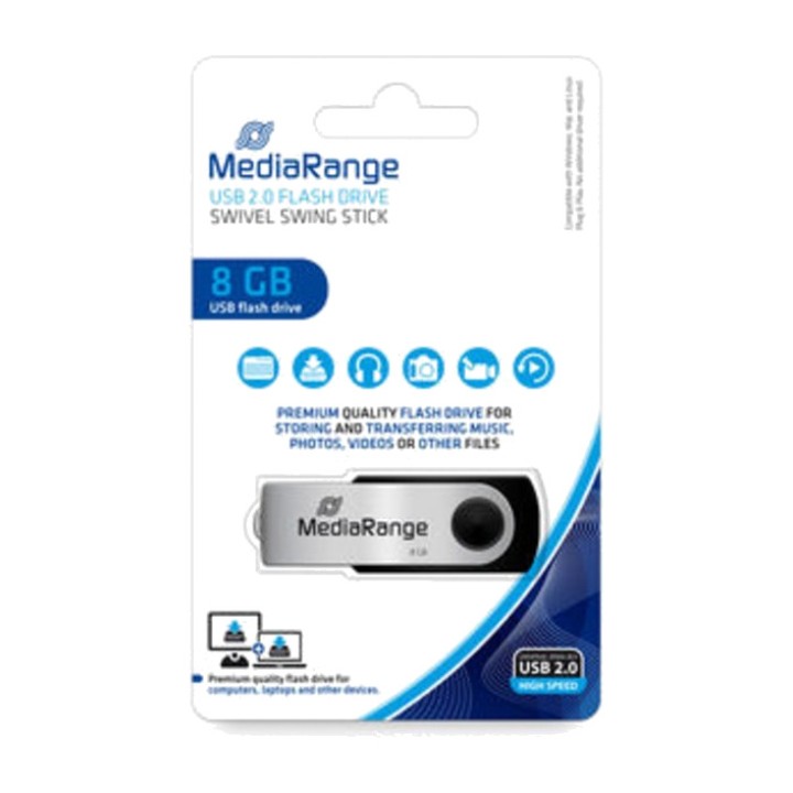 MEDIARANGE Hukommelse USB 2.0 FLEXI-DRIVE 8GB 100010842