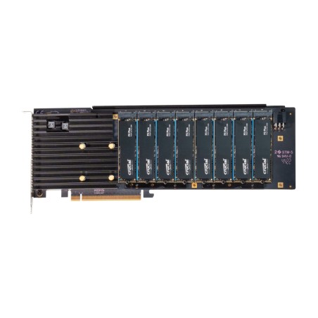 carte adaptateur pour 8 ssd m.2 nvme fusion 8x4 silent-pcie 4.0 x16