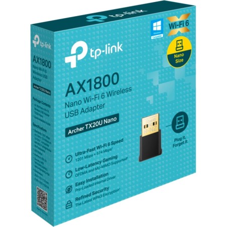 adaptador wifi 6 usb archer-tx20u nano ax1800