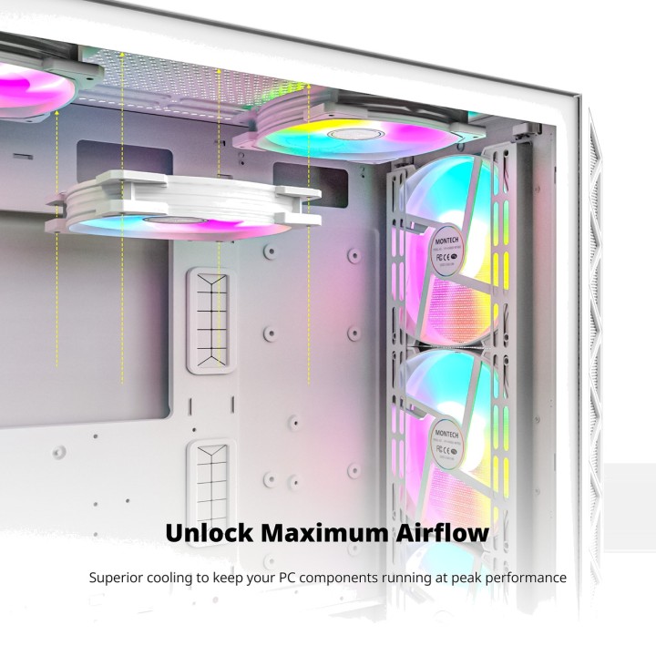 MONTECH Ventilátor do PC skrinky HP140 ARGB PWM 140MM