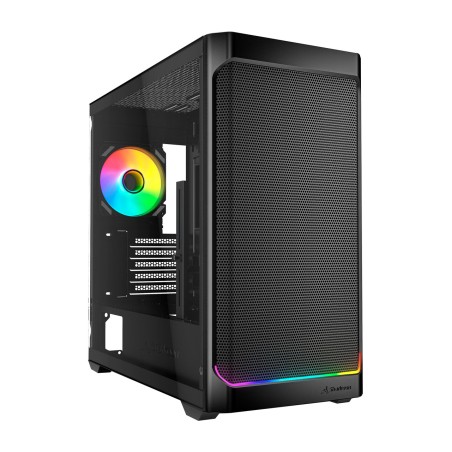 caja de pc minitorre reacondicionada con cristal templado y frontal de malla en estado como nuevo mk4w-rgb-strip micro-atx