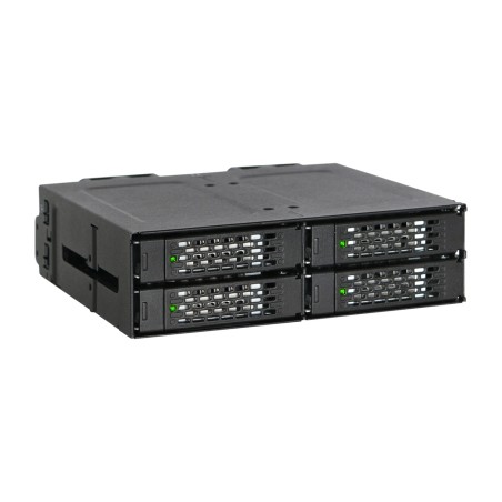 rack extraíble para ssd u.2 y u.3 nvme en bahía de 5,25 pulgadas tougharmor-mb699vp-b v3 4x2,5"-oculink