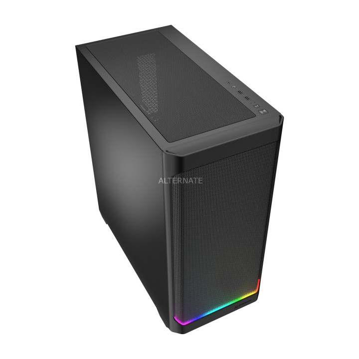 SHARKOON Mid-tower PC case with mesh front panel
