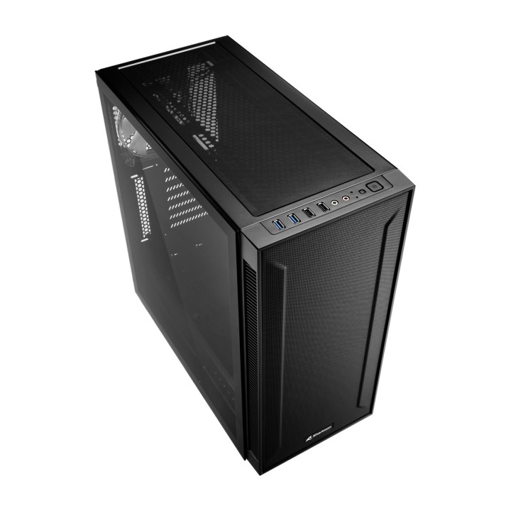SHARKOON Semi-toren PC-kast met getemperd glas TG6M-RGB-ATX