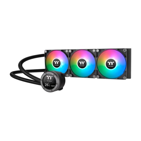 refrigeración líquida aio para cpu con pantalla lcd th360 v2 ultra argb sync