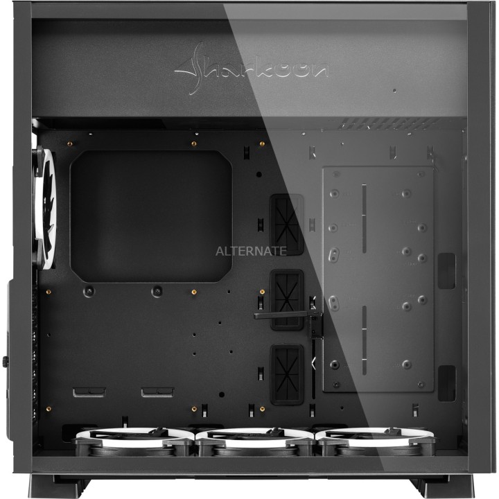 SHARKOON PC-Midi-Tower-Gehäuse aus Stahl mit gehärtetem Glas
