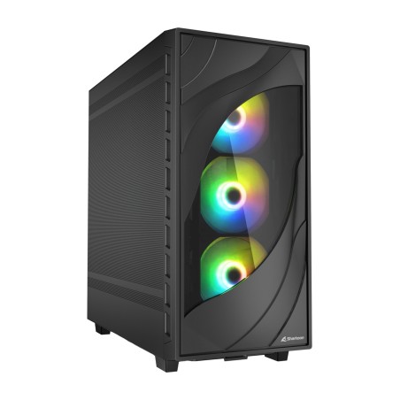 caja de pc semitorre perforada rebel c80m-rgb-atx