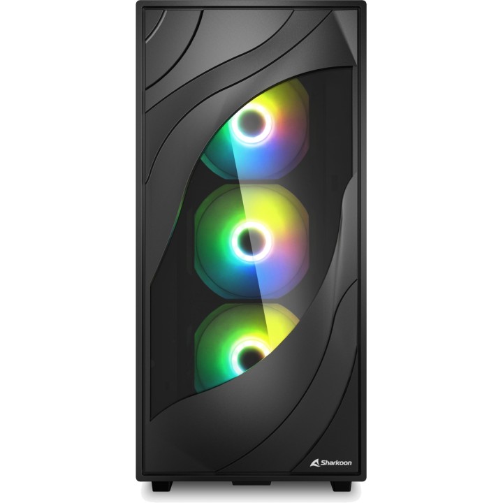 SHARKOON Perforeret pc-kabinet semitower REBEL C80M-RGB-ATX