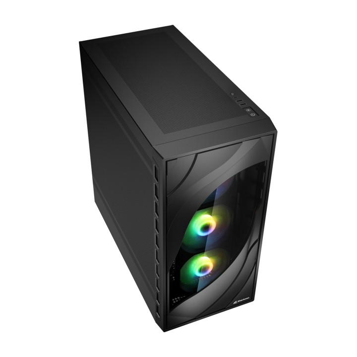 SHARKOON Perforeret pc-kabinet semitower REBEL C80M-RGB-ATX
