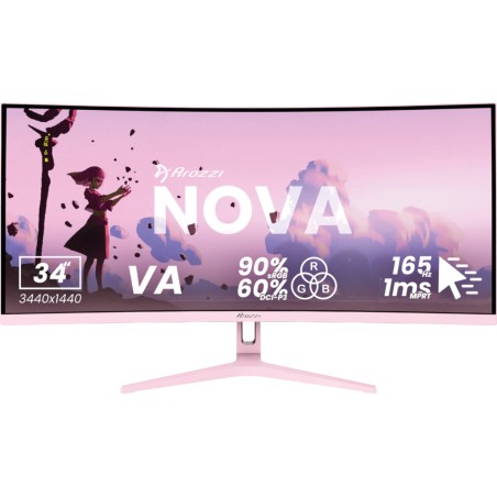 monitor gaming curvo ultrapanorámico nova 34t2k165 34" uwqhd 165hz