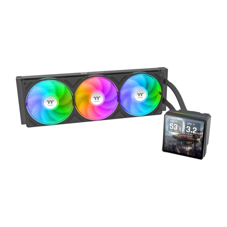 refrigeración líquida aio para cpu con pantalla lcd th360 v3 ultra argb sync