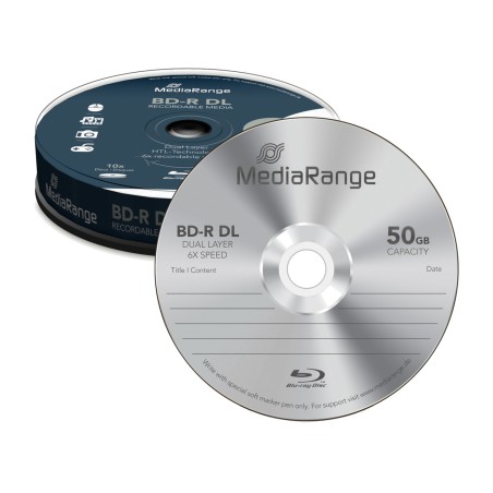 disco blu-ray virgen grabable bd-r 50gb 6x mr507 10 uds