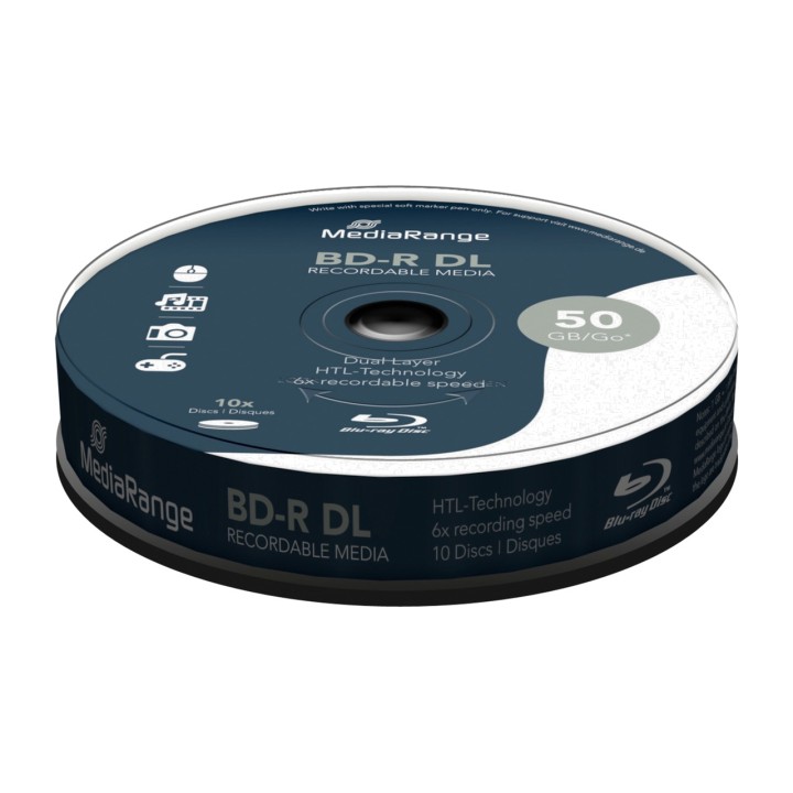 MEDIARANGE Disco Blu-ray gravável virgem BD-R 50GB 6X MR507
